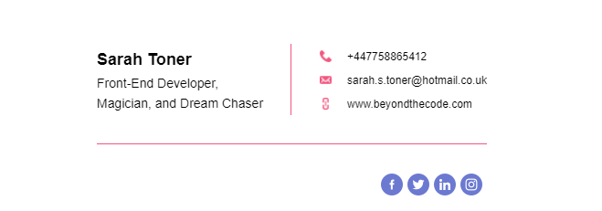 freelance signature example