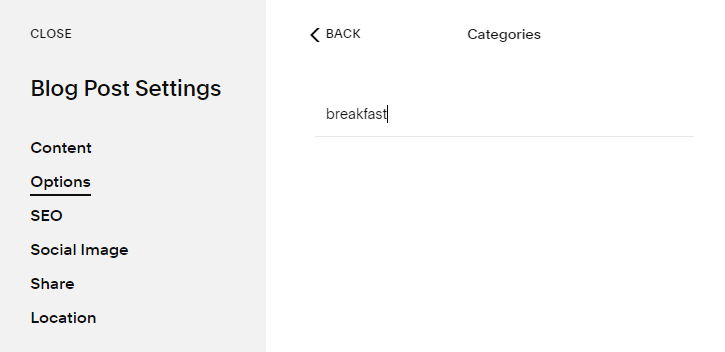 Squarespace SEO - Adding categories to Squarespace site