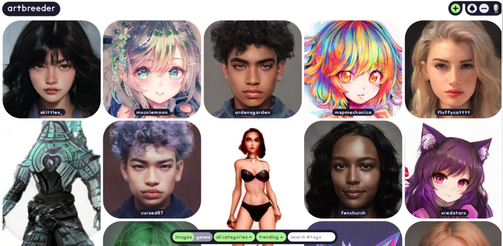 AI Art Generator - Artbreeder Templates