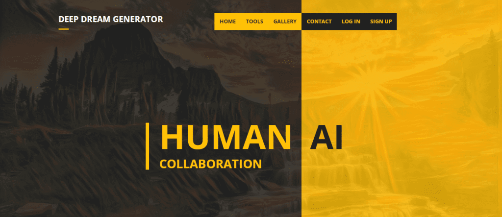 AI Art Generator - Deep Dream Homepage