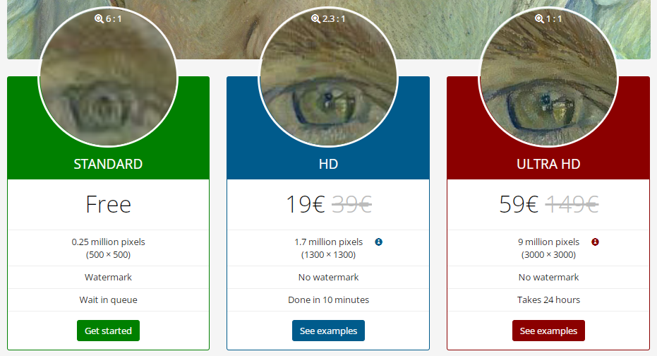 AI Art Generator - DeepArt Pricing