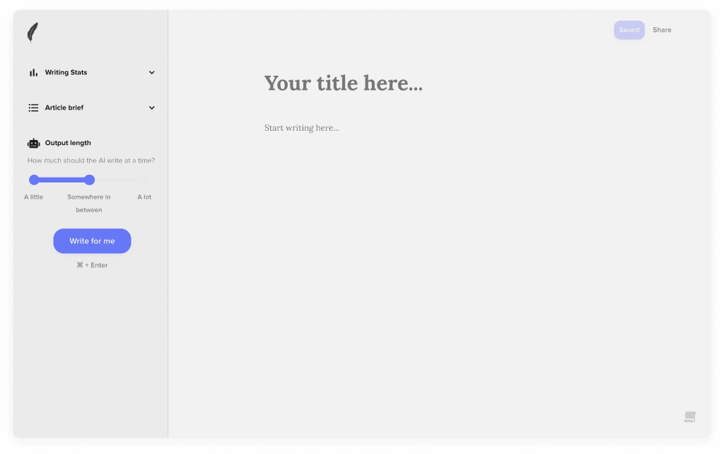 AI Story Generator - Shortly AI Interface