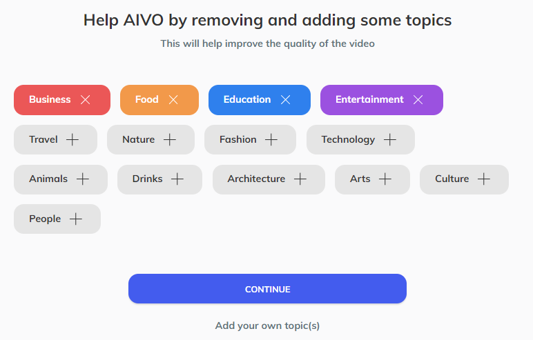 AI Video Editing - Aivo Topics