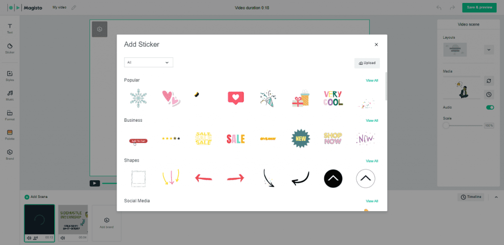 AI Video Editing - Magisto Stickers