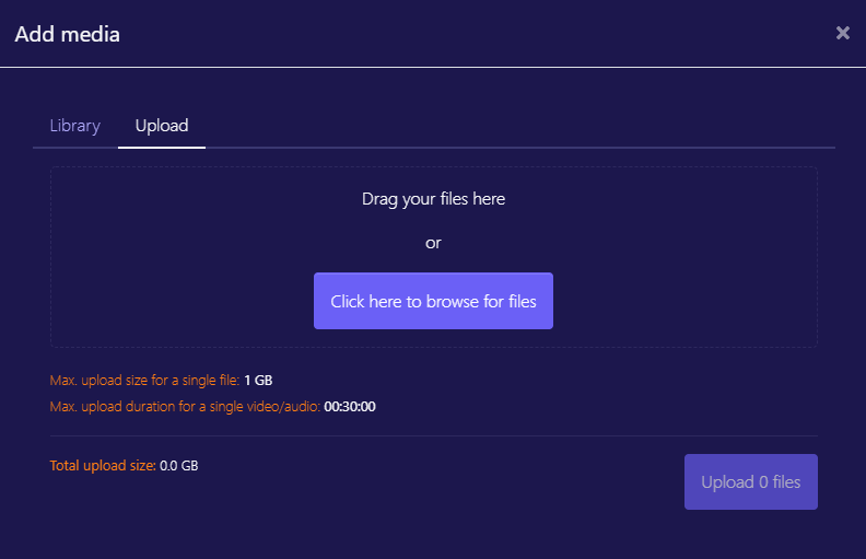 AI Video Editing - Wisecut Add Media