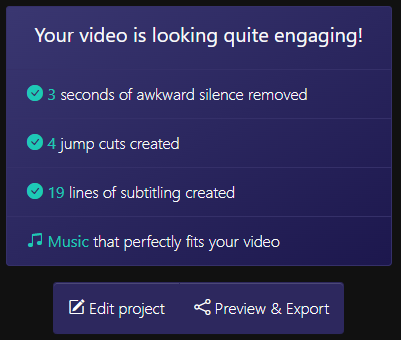 AI Video Editing - Wisecut Edits Made