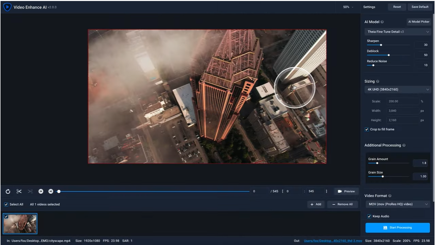 AI Video Enhancer - Topaz Video Enhance AI Options