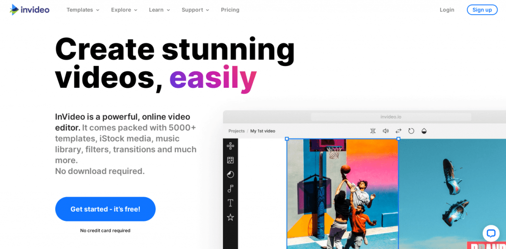 AI Video Generator - InVideo Homepage