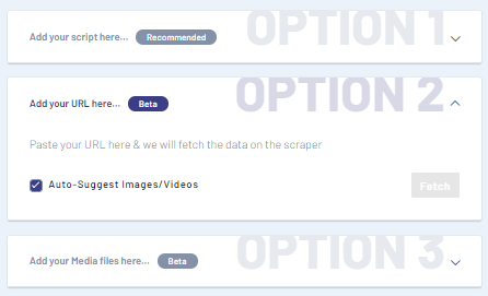 AI Video Generator - InVideo Options