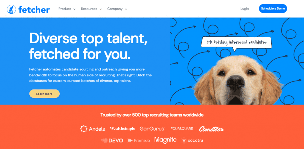 AI Recruiting Software - Fetcher Homepage