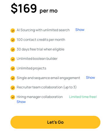 AI Recruiting Software - HireEZ Pricing