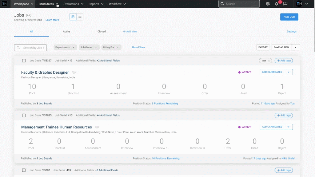 AI Recruiting Software - TurboHire Candidate Tracking