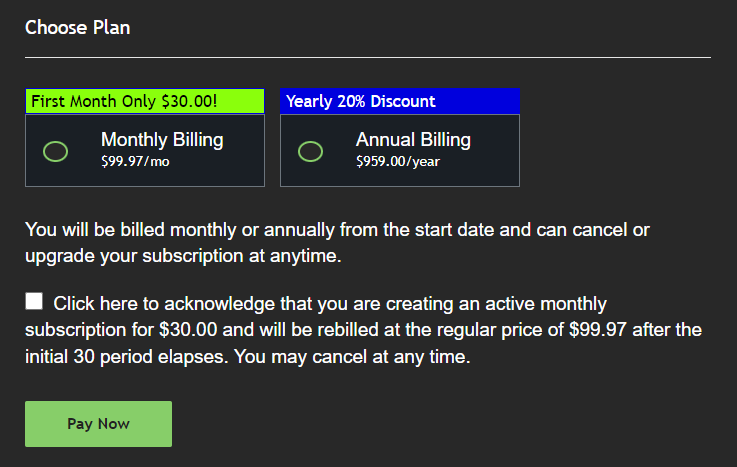 AI Trading Software - BlackBoxStocks Pricing