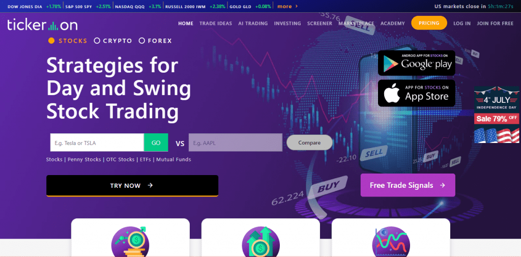 AI Trading Software - Tickeron Homepage