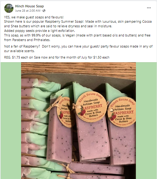 Hinch House Soap company post