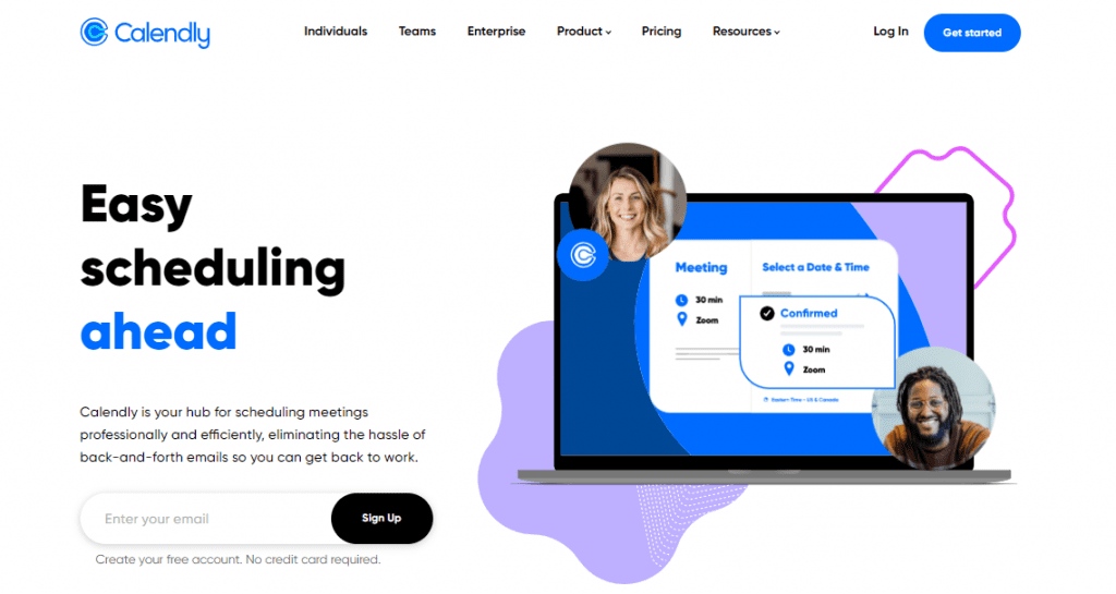 Prospecting Tools - Calendly Homepage