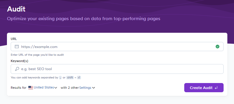 Surfer SEO - Content Audit