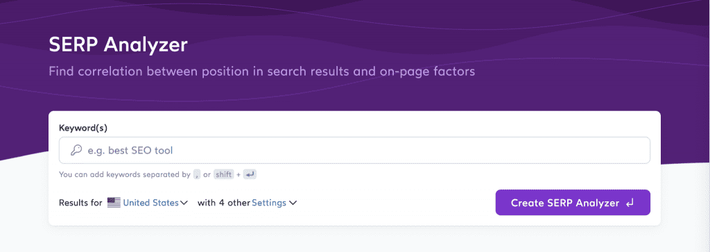 Surfer SEO - SERP Analyzer