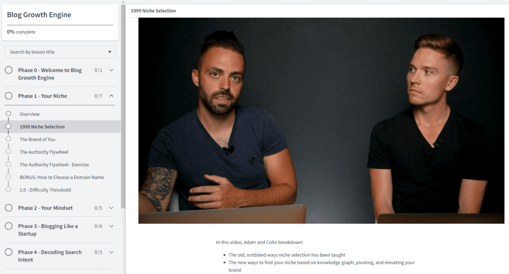 Adam Enfroy: Course screenshot