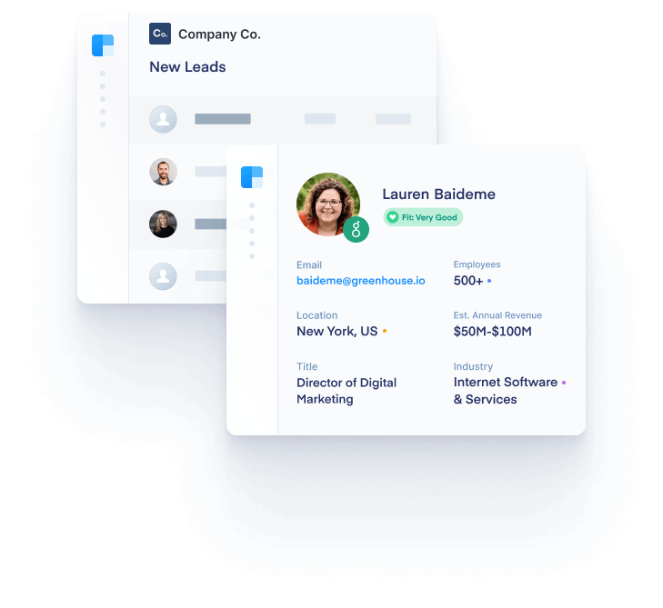 B2B Database: Clearbit contact data