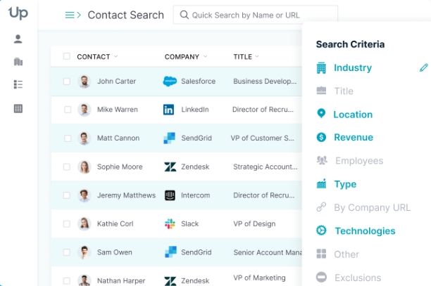 B2B Database: UpLead for prospecting