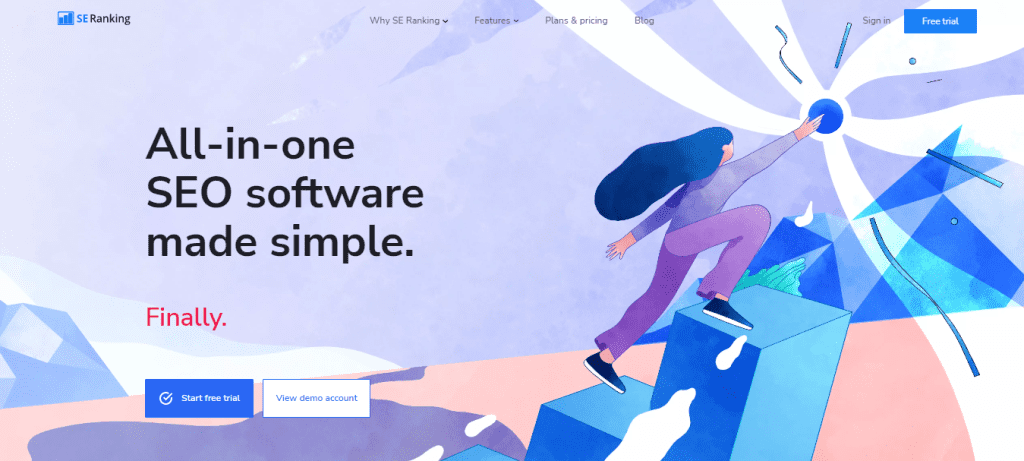 Best Rank Tracking Tool: SE Ranking Homepage