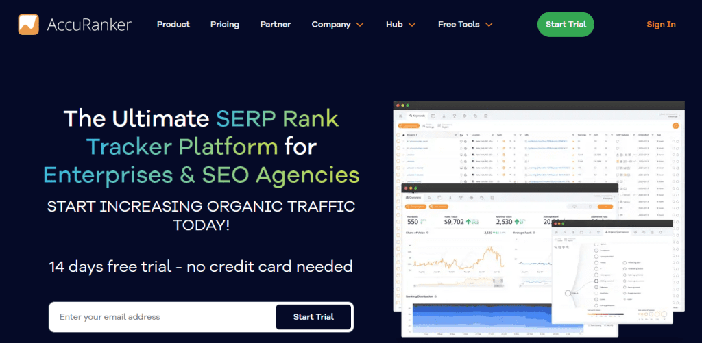 Best SERP Tracking: Accuranker Homepage