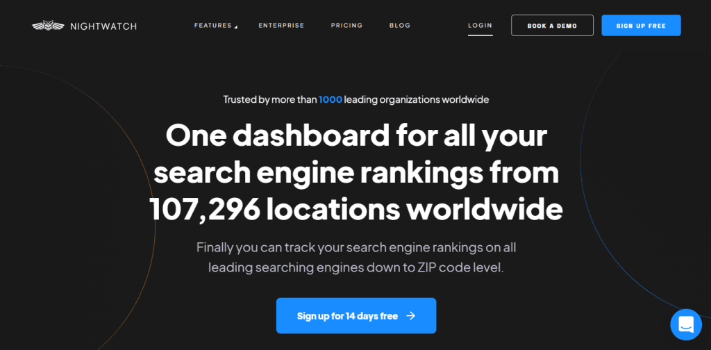 Best SERP Tracking: Nightwatch Homepage