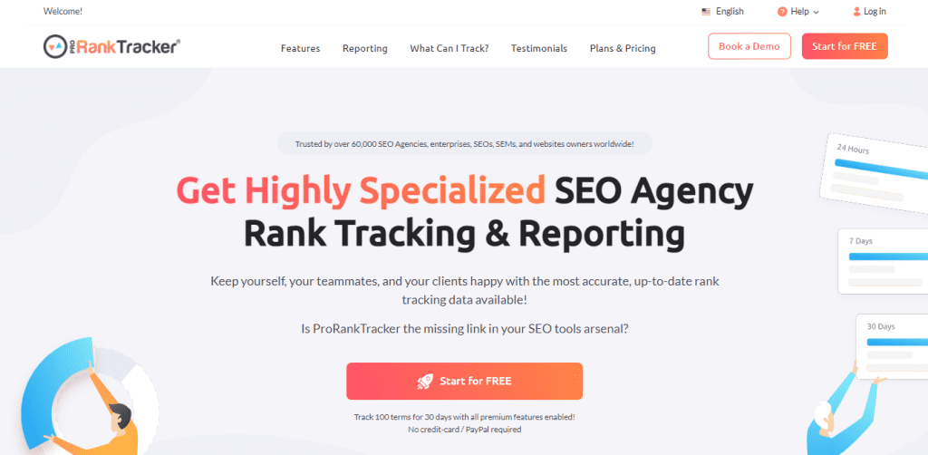 Best SERP Tracking: ProRankTracker Homepage