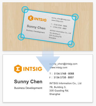 Digital Business Card - Camcard Business Card Scanner