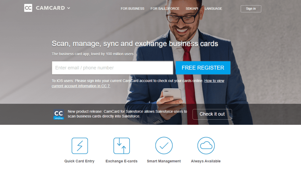 Digital Business Card - Camcard Homepage