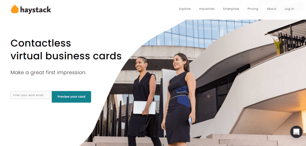 Digital Business Card - Haystack Homepage