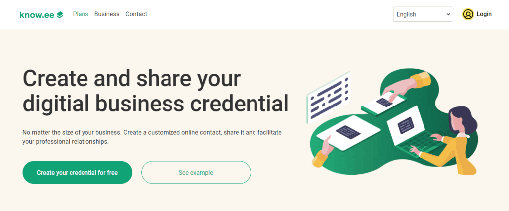Digital Business Card - Knowee Homepage