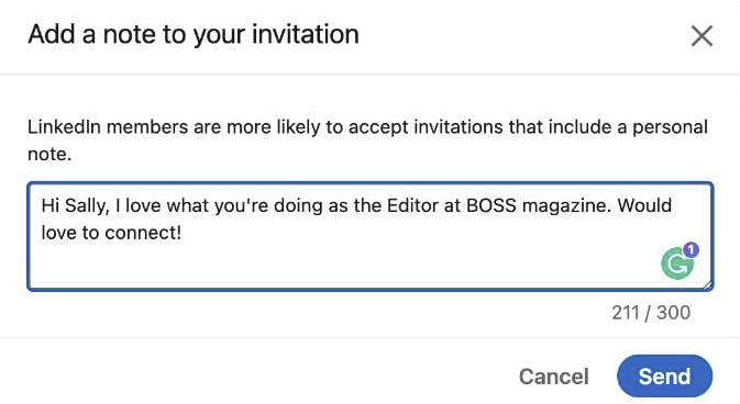 What is LinkedIn? - invitation message