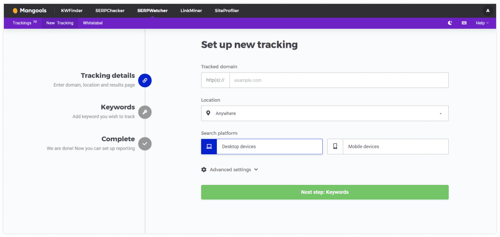 Best SEO Tools: Mangools Rank Tracking