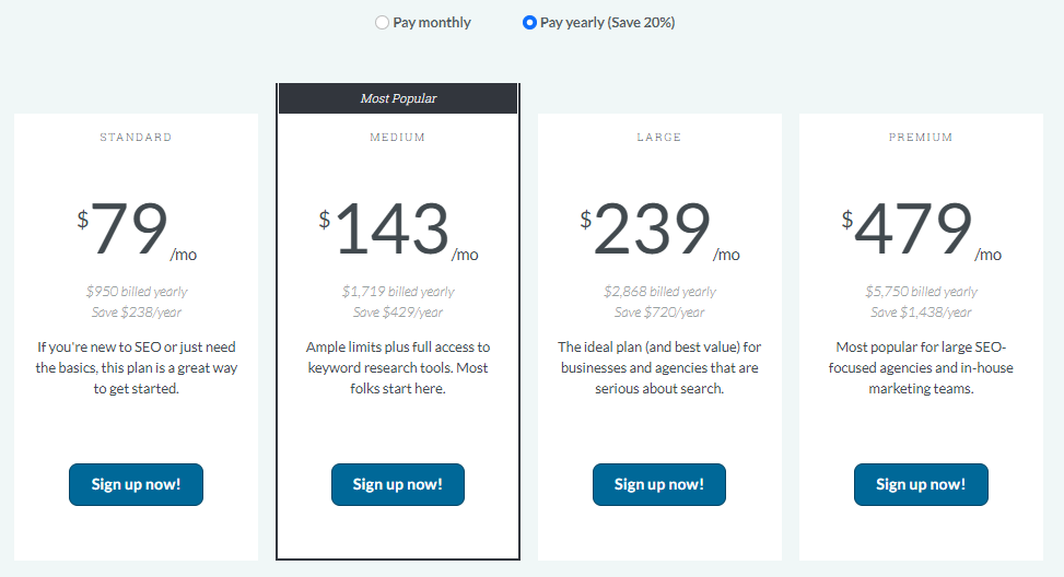 Best SEO Tools: Moz Pricing