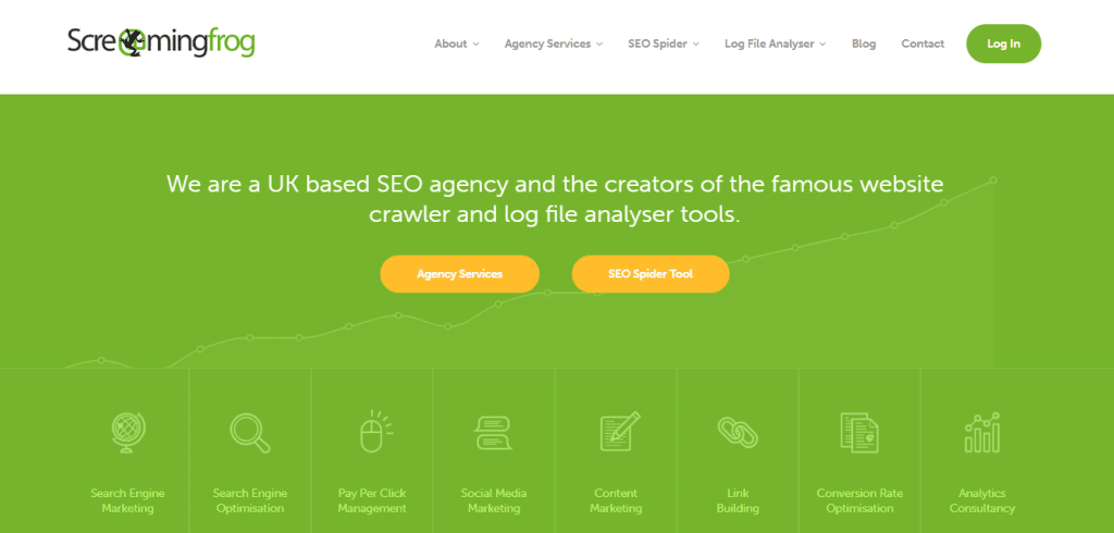 Best SEO Tools: Screaming Frog Homepage