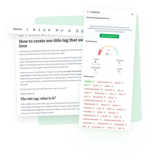 Best SEO Tools: Surfer SEO - Content Editor