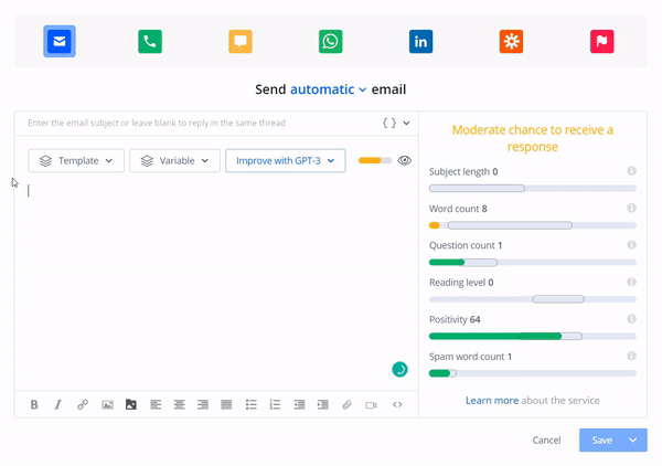 Cold Email Software: Reply Writing Assistant
