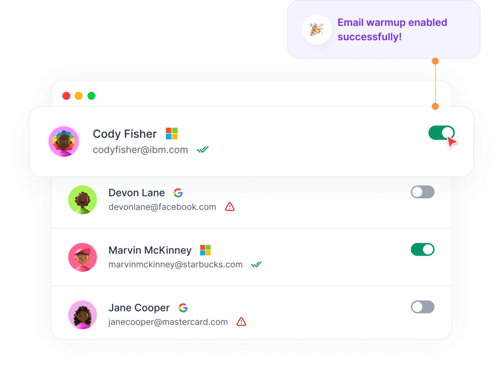 Cold Email Software: Saleshandy email warmup