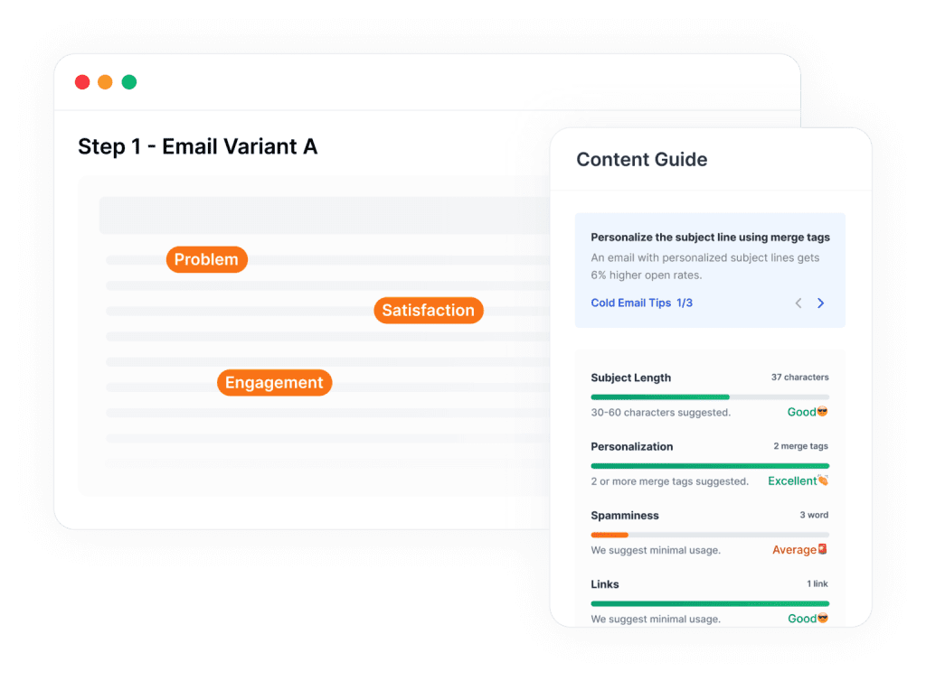 Cold Email Software: Saleshandy Writing Assistant