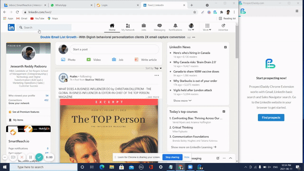 Cold Email Software: SmartReach ProspectDaddy Extension