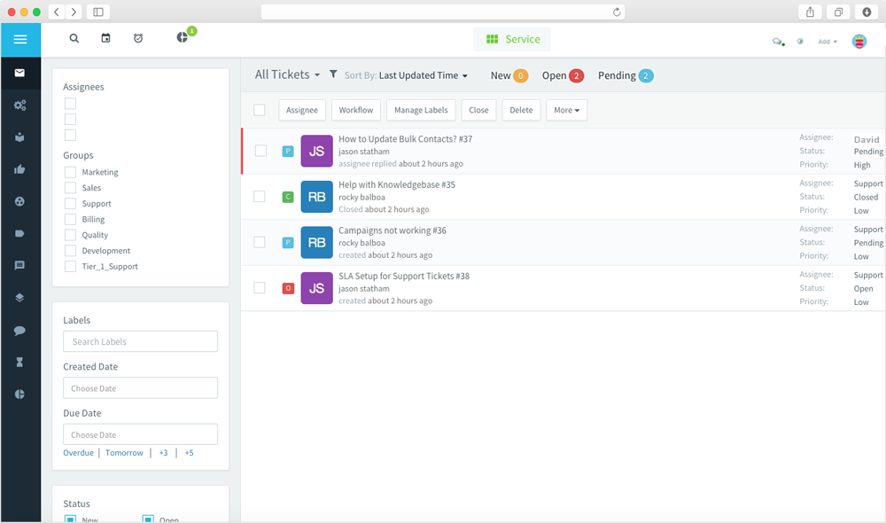 CRM for Startups: Agile CRM Customer Service Tickets