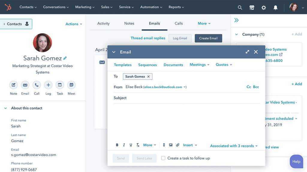 CRM for Startups: HubSpot CRM Email Marketing