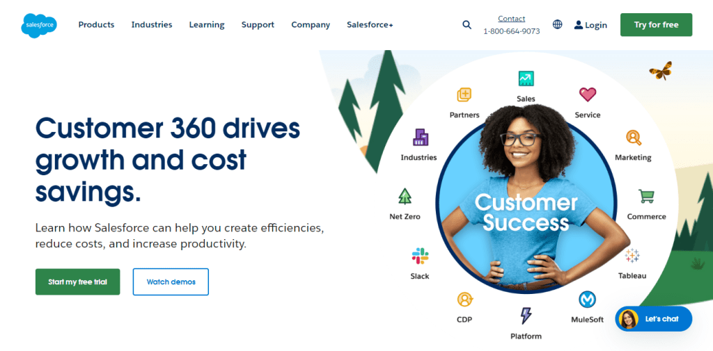 CRM for Startups: Salesforce Homepage