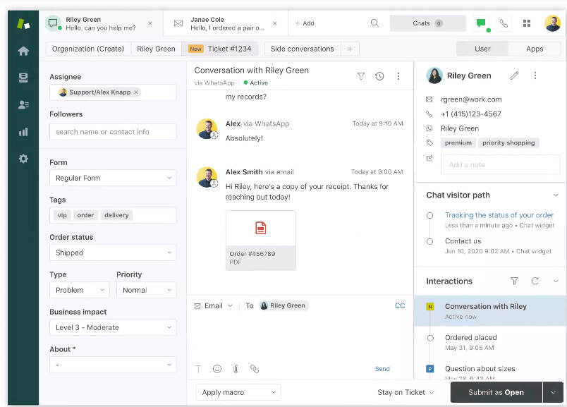 Insurance CRM: Zendesk Workspace