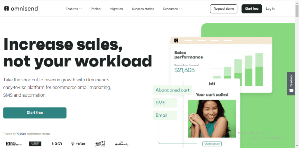 Omnisend is an email marketing optimisation tool