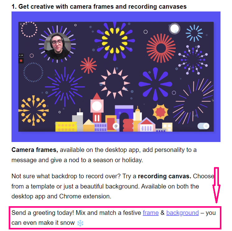 sample email CTA