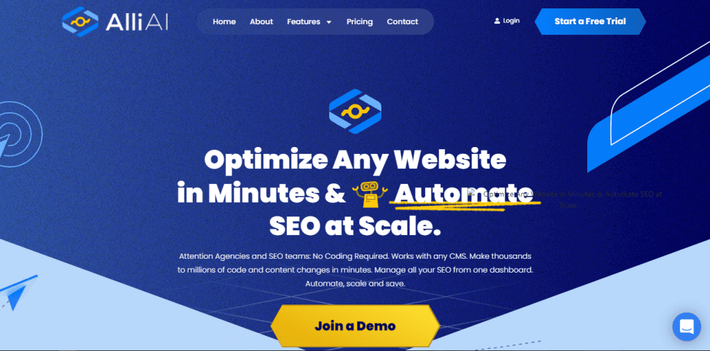 AST: Alli AI Homepage