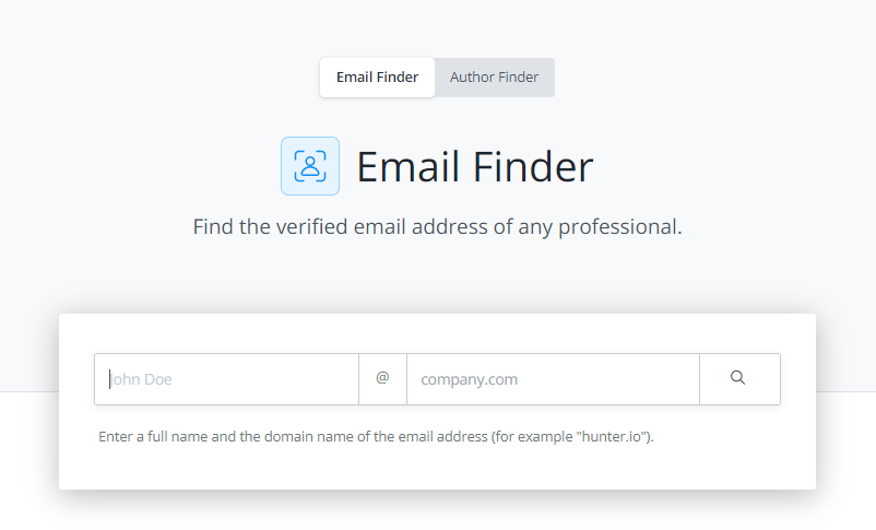 HR: Hunter.io Email Finder